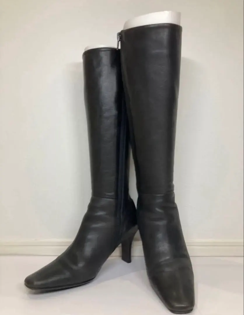 Thumbnail of Pitti women's boots, long boots, leather, side zip, 23.5