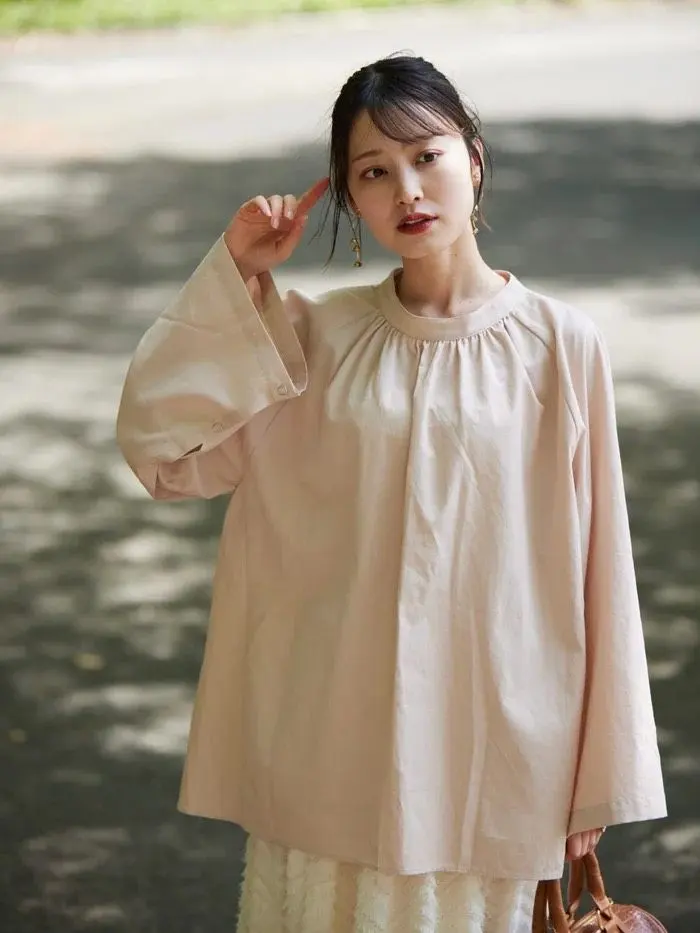 Thumbnail of neam SLEEVE SLIT GATHER BLOUSE Blouse Pink