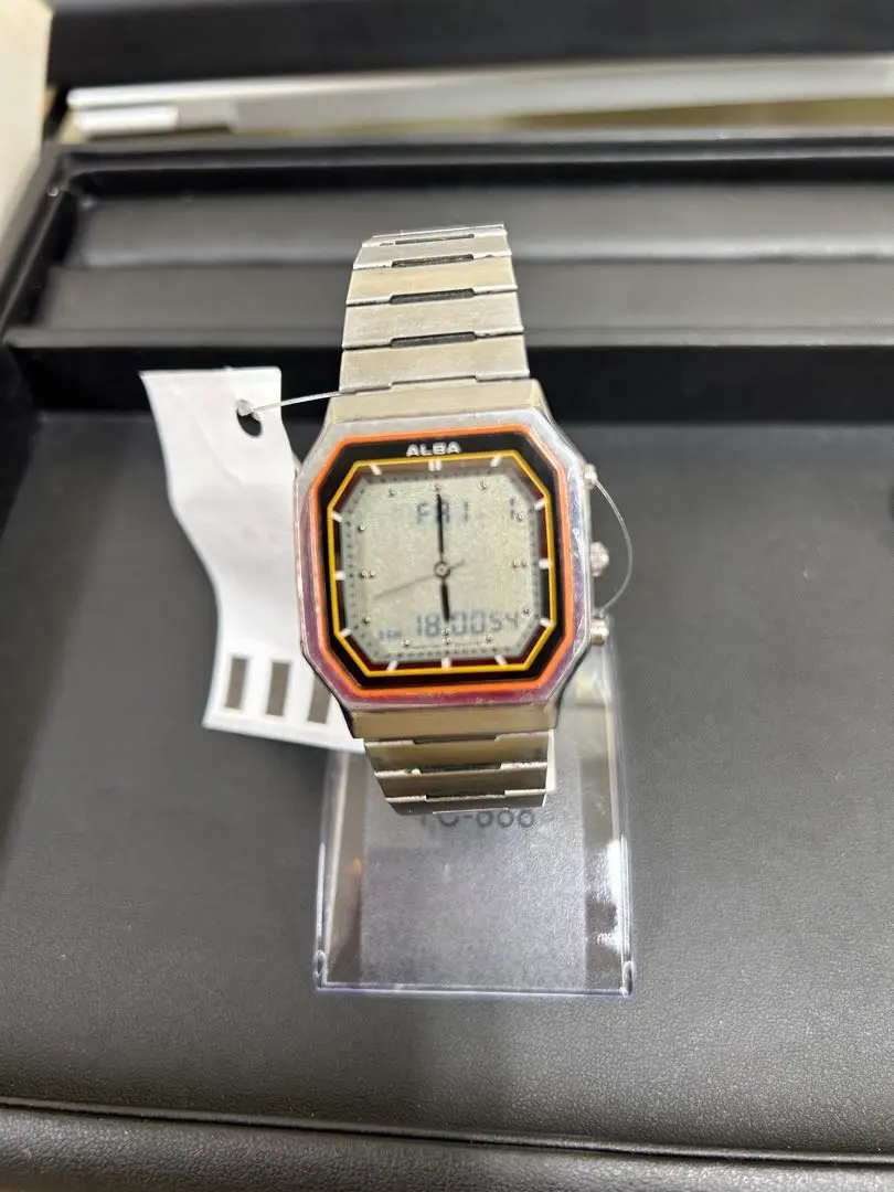 ビンテージ SEIKO  ALBA 二重面相 Y950-5040 電池交換済 I23□作動良好 SEIKO ALBA アルバ ALBA Y950－5040 二重面相