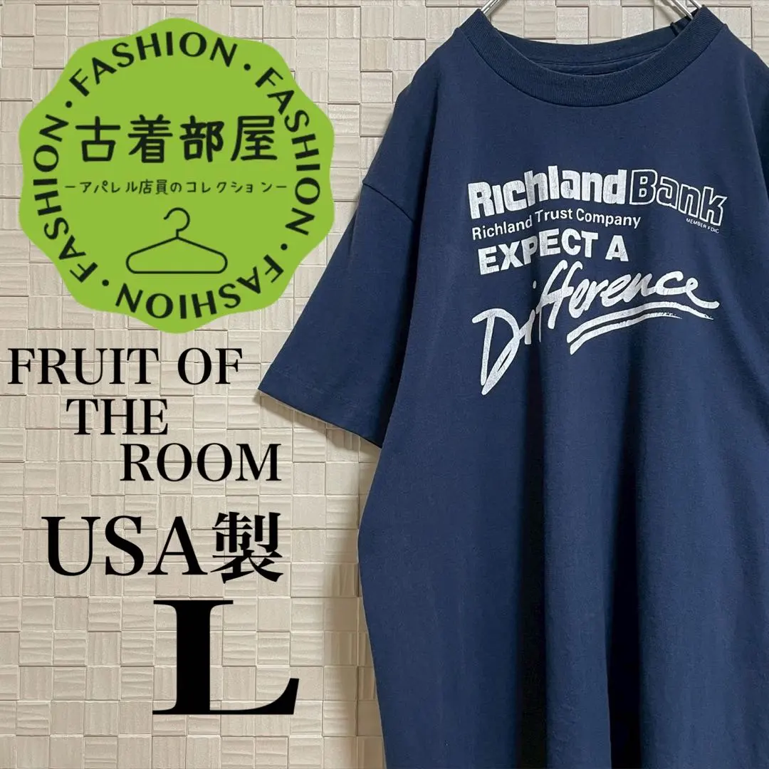 Thumbnail of [90s] USA Made Fruit of the Loom T-shirt Single Stitch Navy L