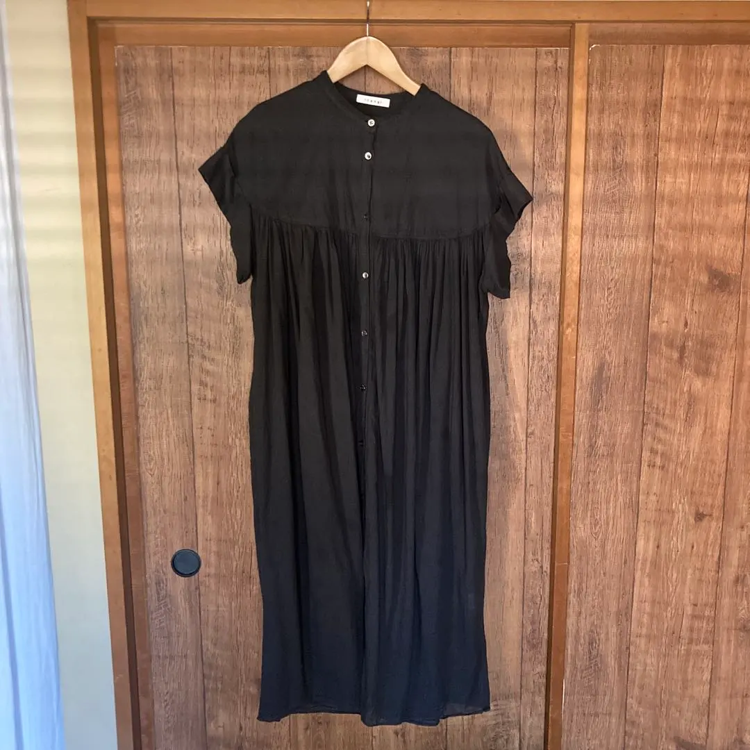 Thumbnail of tang: Black Shirt Dress, Short Sleeve, Long