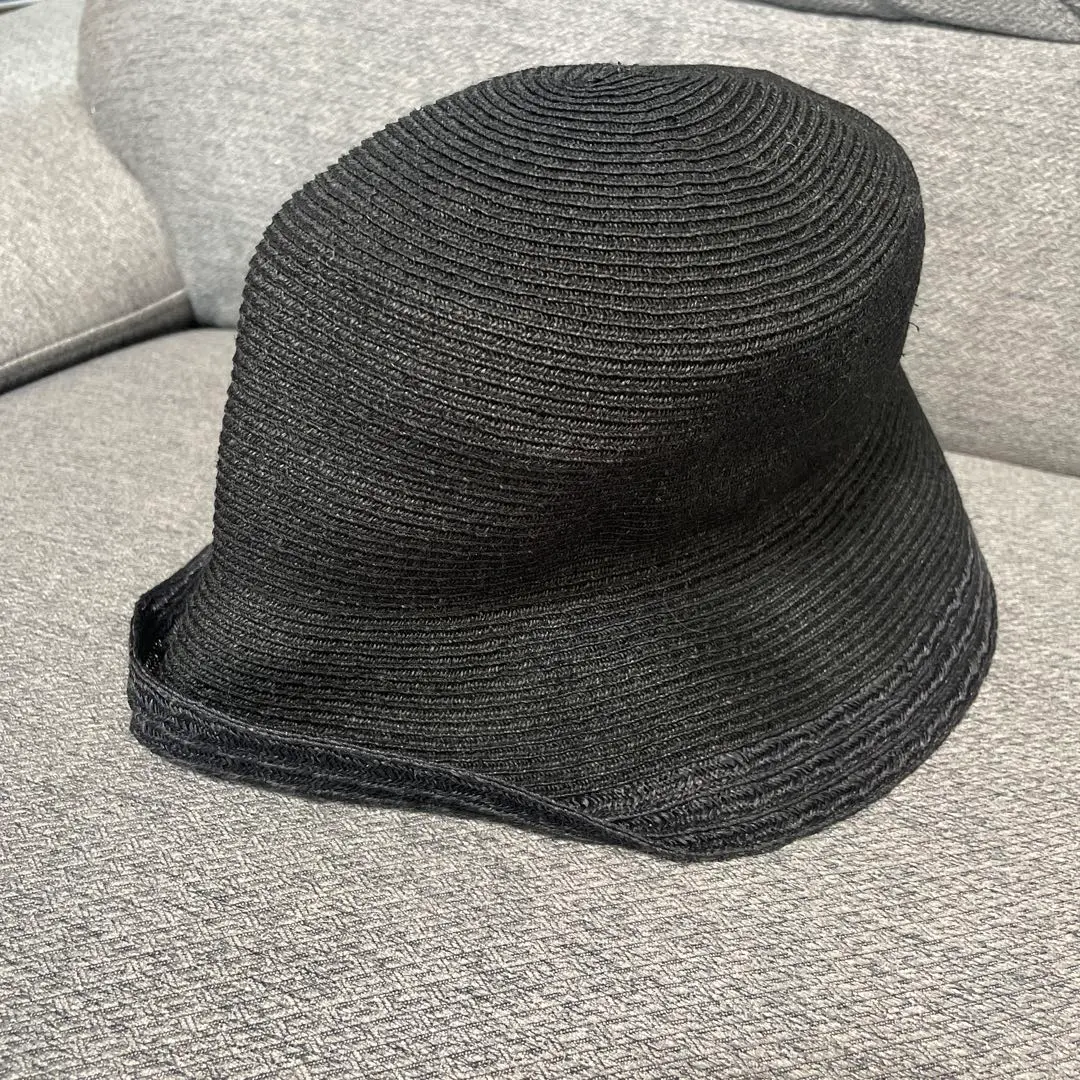未使用級 p cnq ラフィアハット パークニック 麦わら帽子 ステッチ 未使用級 p cnq ラフィアハット パークニック 麦わら帽子