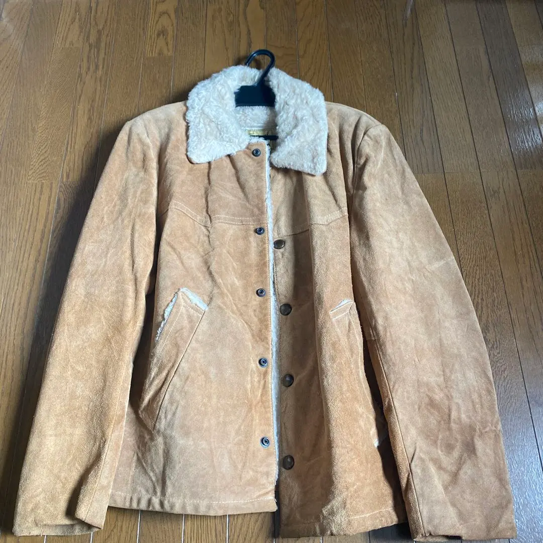 Thumbnail of Beige suede mouton coat