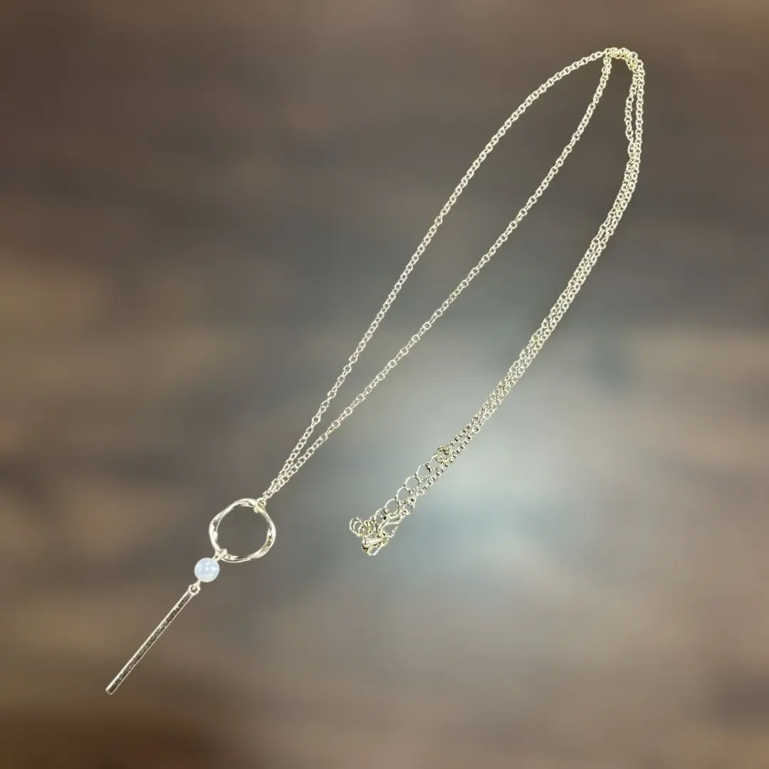 Thumbnail of Gold necklace with faux pearls