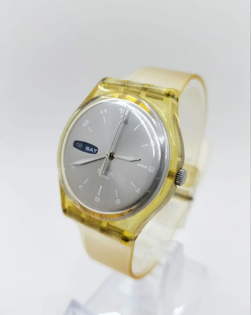 Swatch シルバー クロノグラフ 時計　IRONY AG1999　軽量アルミ Swatch Irony Chrono Stanless Steel AG1999- 40MMUsed -Working