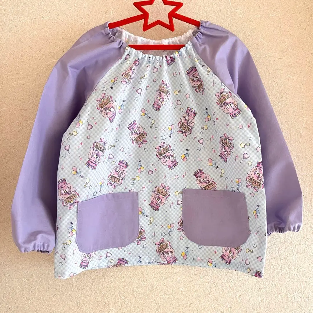 Thumbnail of Long-sleeved smock, 120 cm, handmade, unicorn