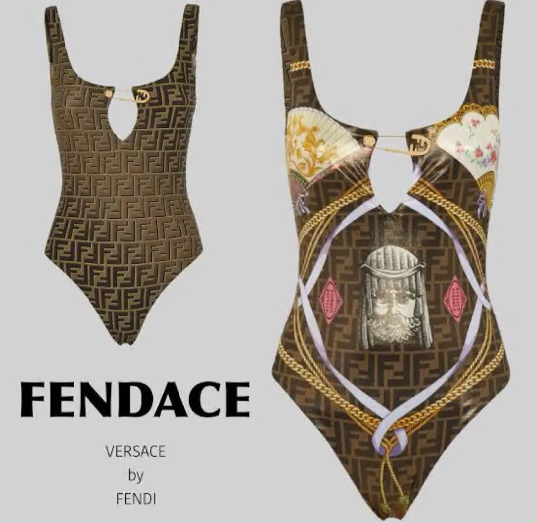 未使用 タグ付き FENDI × VERSACE  水着 L マルチカラー FENDI - フェンディ FENDI FENDI × VERSACE FENDACE カットソー