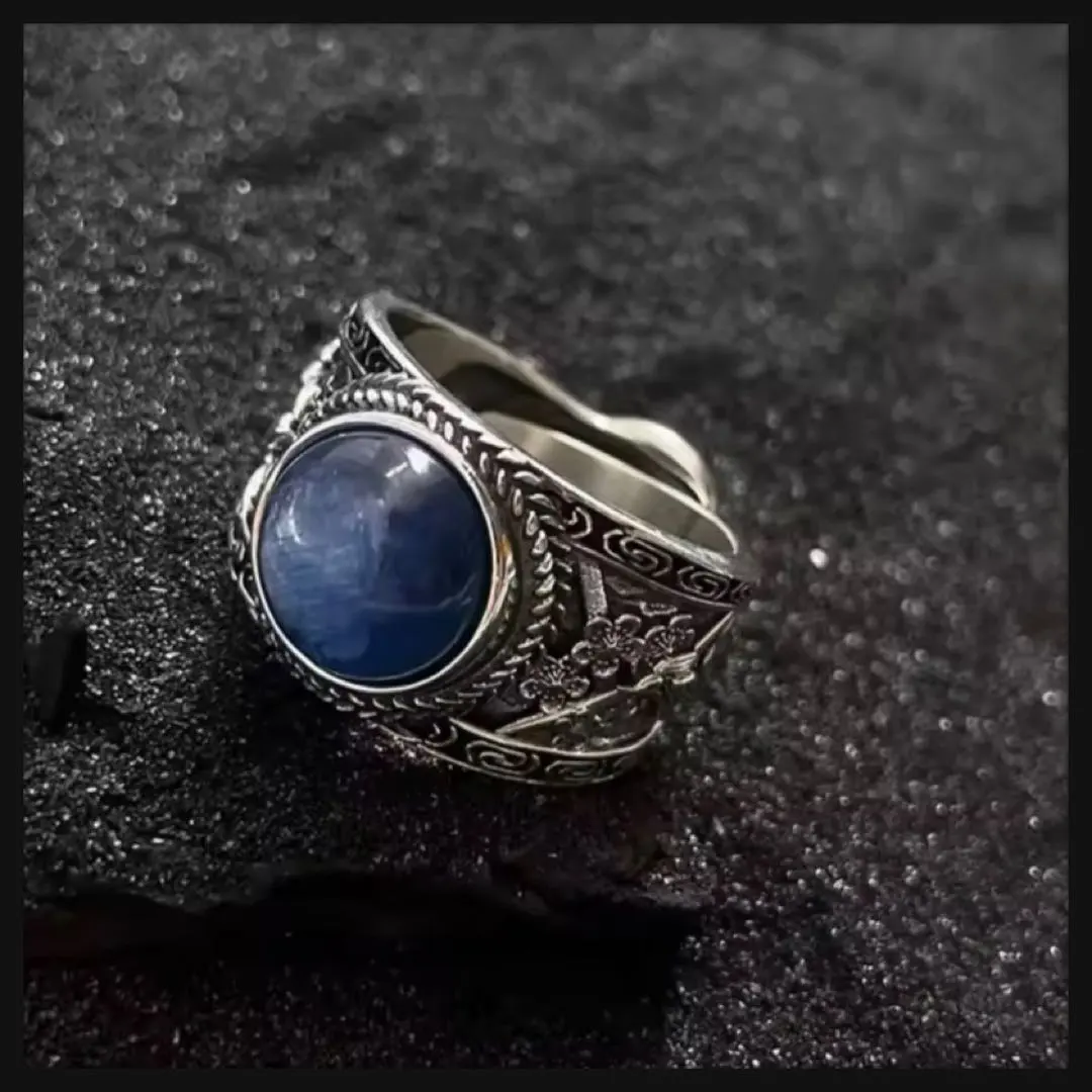 Thumbnail of Turquoise Silver Ring Antique Unisex Free Size