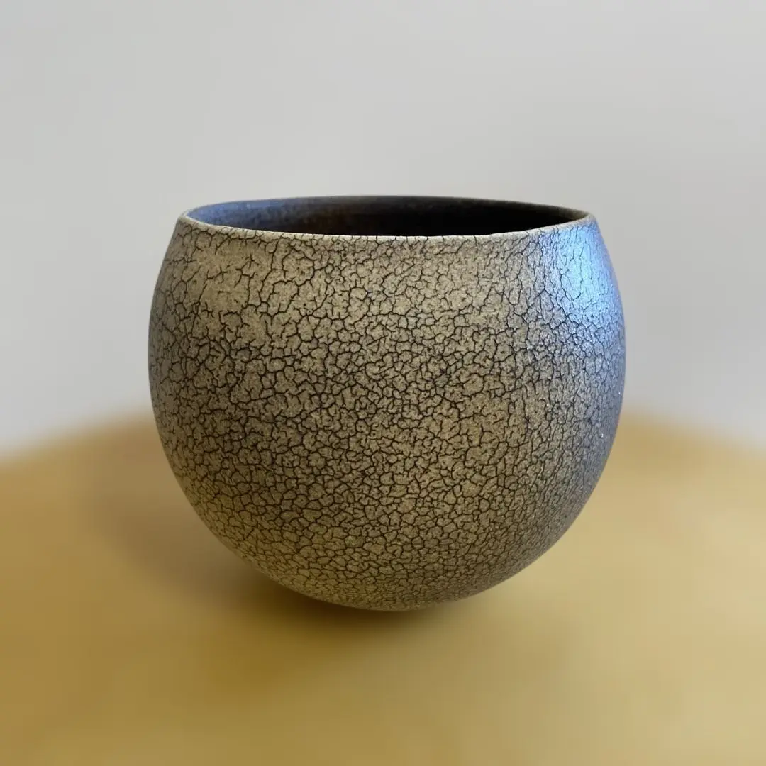 【未使用】陶芸家 中根楽 7寸鉢 ボウル 大鉢 中根楽 器 7寸鉢 ボウル 大鉢 深鉢 作家