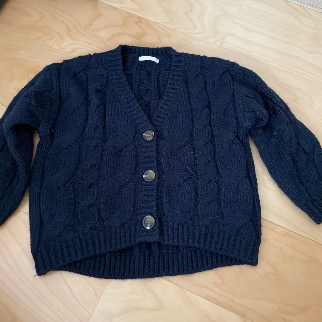 Thumbnail of Navy Cable Knit Cardigan 110