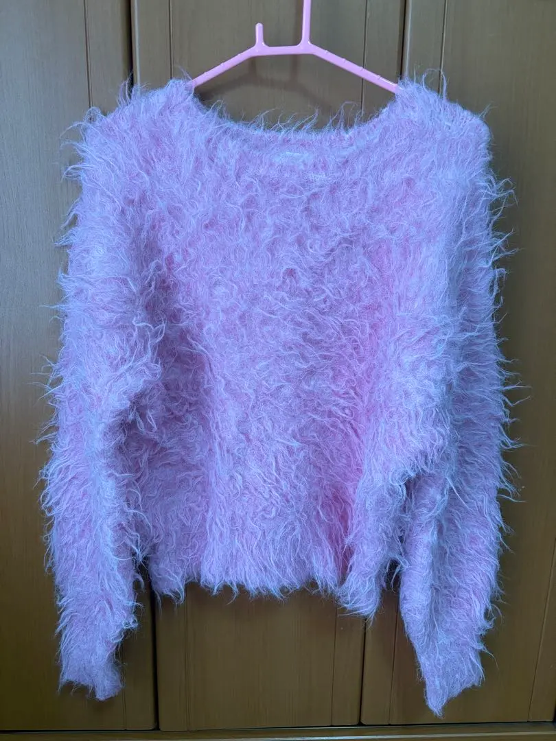 Techichi 毛絨粉色長袖針織衫 的縮圖