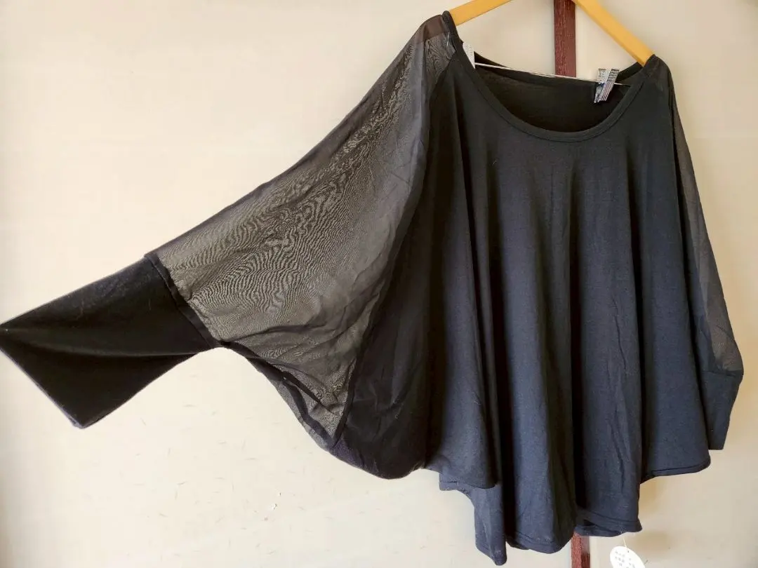 Thumbnail of Tunic Black Balloon Sleeves Puff Sleeves Volume Sleeves Sheer Chiffon