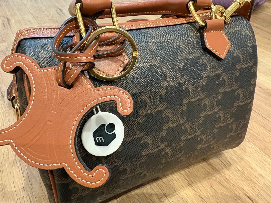 CELINE スモール ボストン トリオンフ キャンバス カーフスキン セリーヌ スモールボストン トリオンフキャンバス カーフスキン