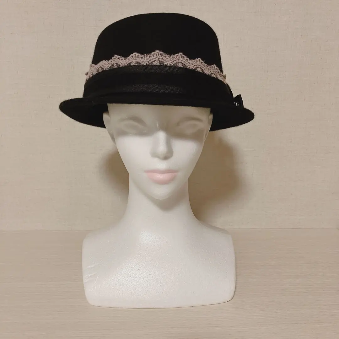 axes femme 黑色羊毛圓帽 58cm 的縮圖