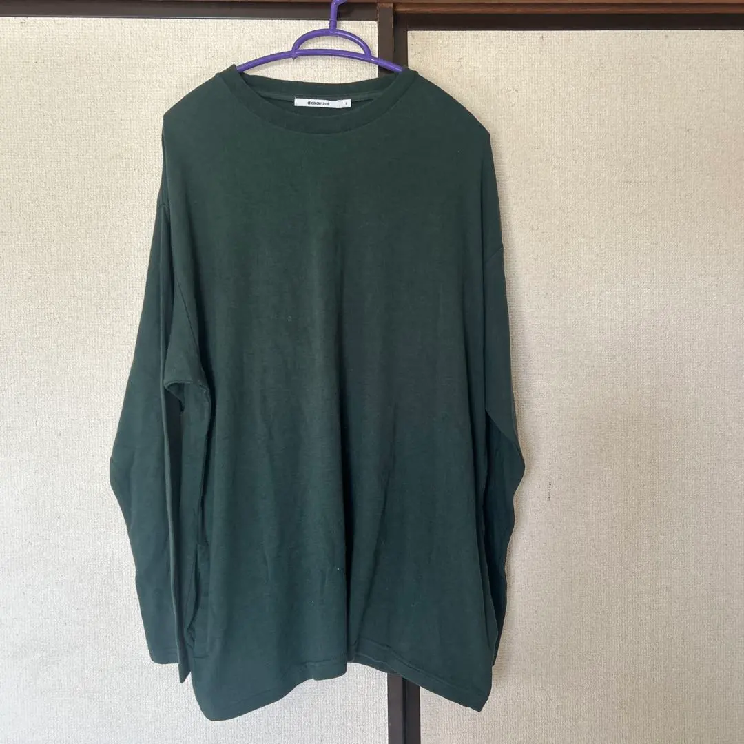 Thumbnail of COLONY 2139 Dark Green, Size L, Long Sleeve Cut-and-Sewn Top