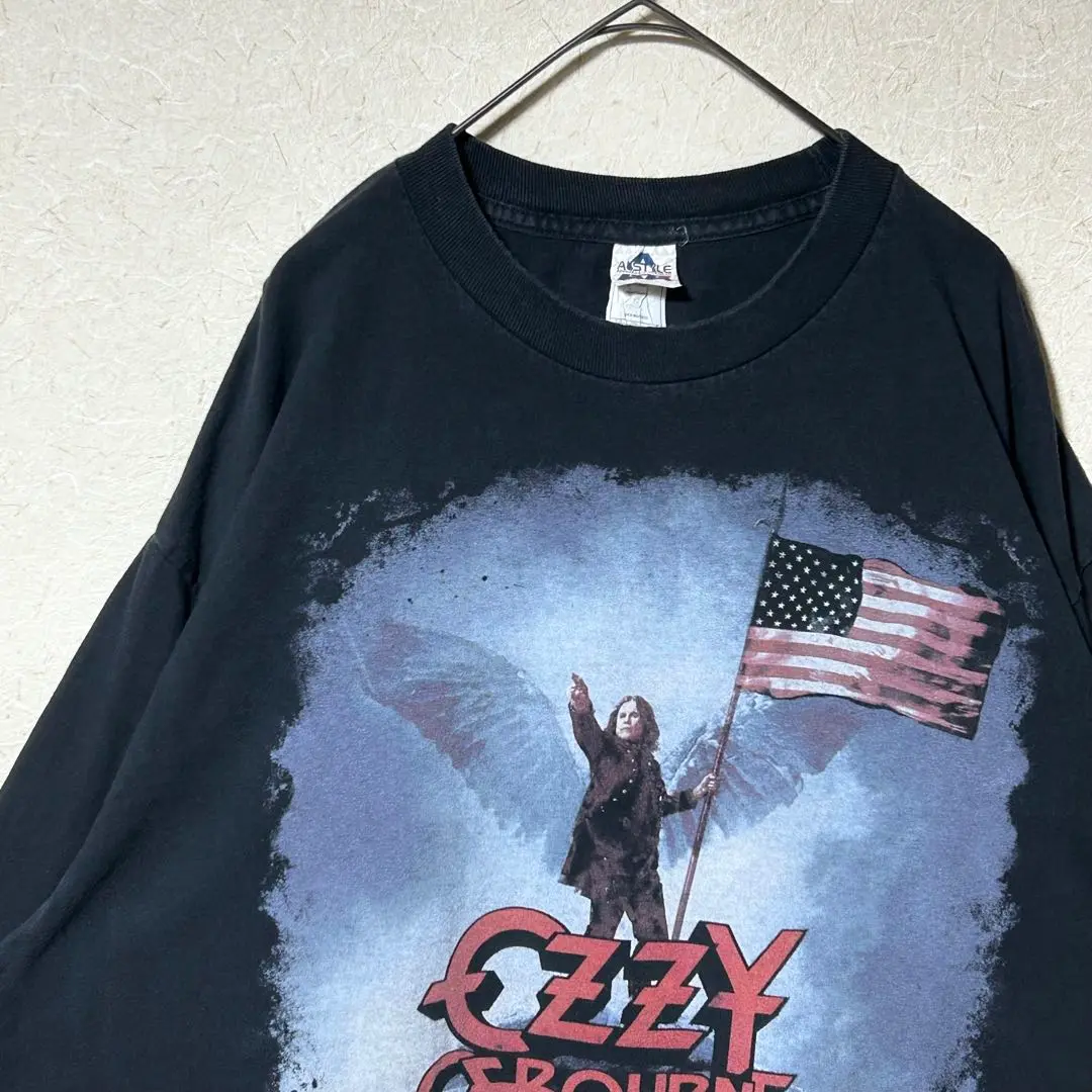 マスターマインドオジーオズボーン超長綿カットソーロンTシャツ 音楽 バンド オジーオズボーン 長袖 ロングスリーブ Tシャツ