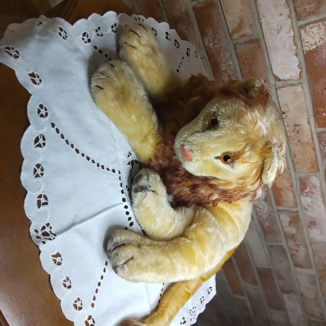 くま　シュタイフ★Rhinoceros Nosy完品＆Leo Lion ライオンのレオ 45cm | ドイツ最高級テディベアのシュタイフ日本