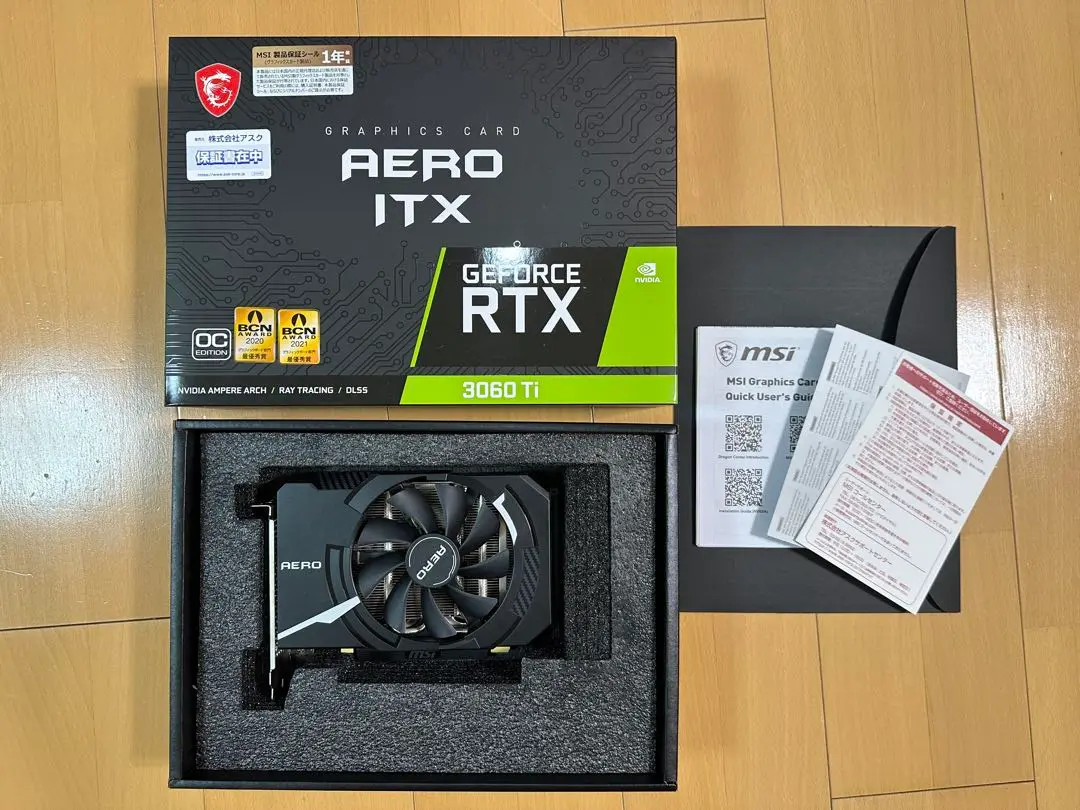 中古■MSI RTX3060Ti AERO ITX 8G OC LHR MSI GeForce RTX 3060 Ti AERO ITX 8G OC LHR