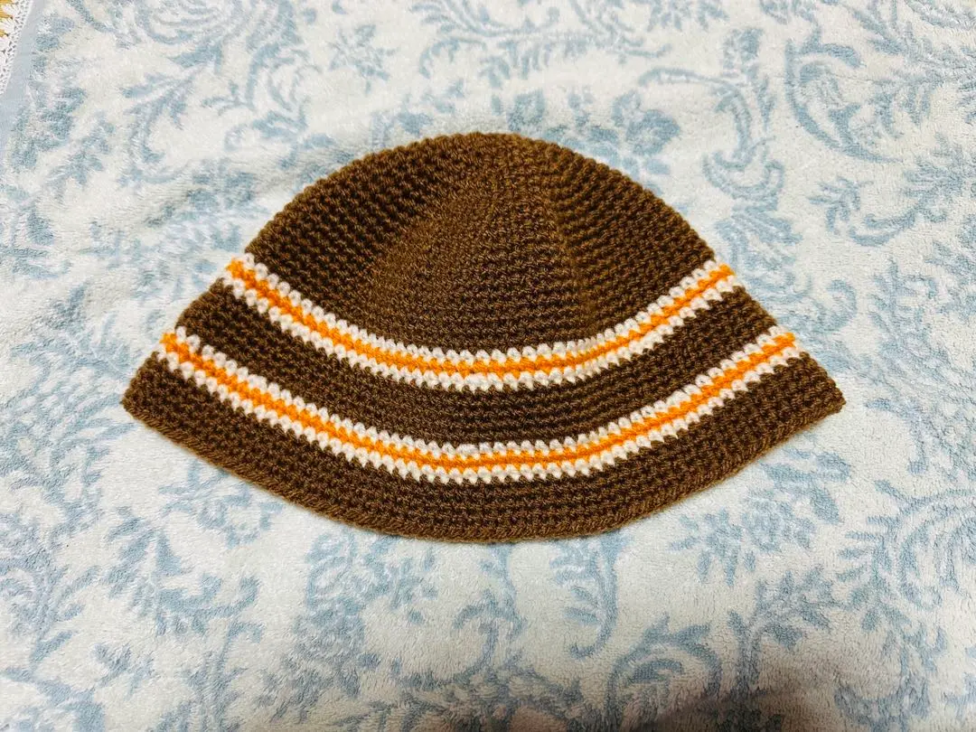 Thumbnail of Crusher Hat BIG Size Men's Bucket Hat Brown ✖️ White ✖️ Orange