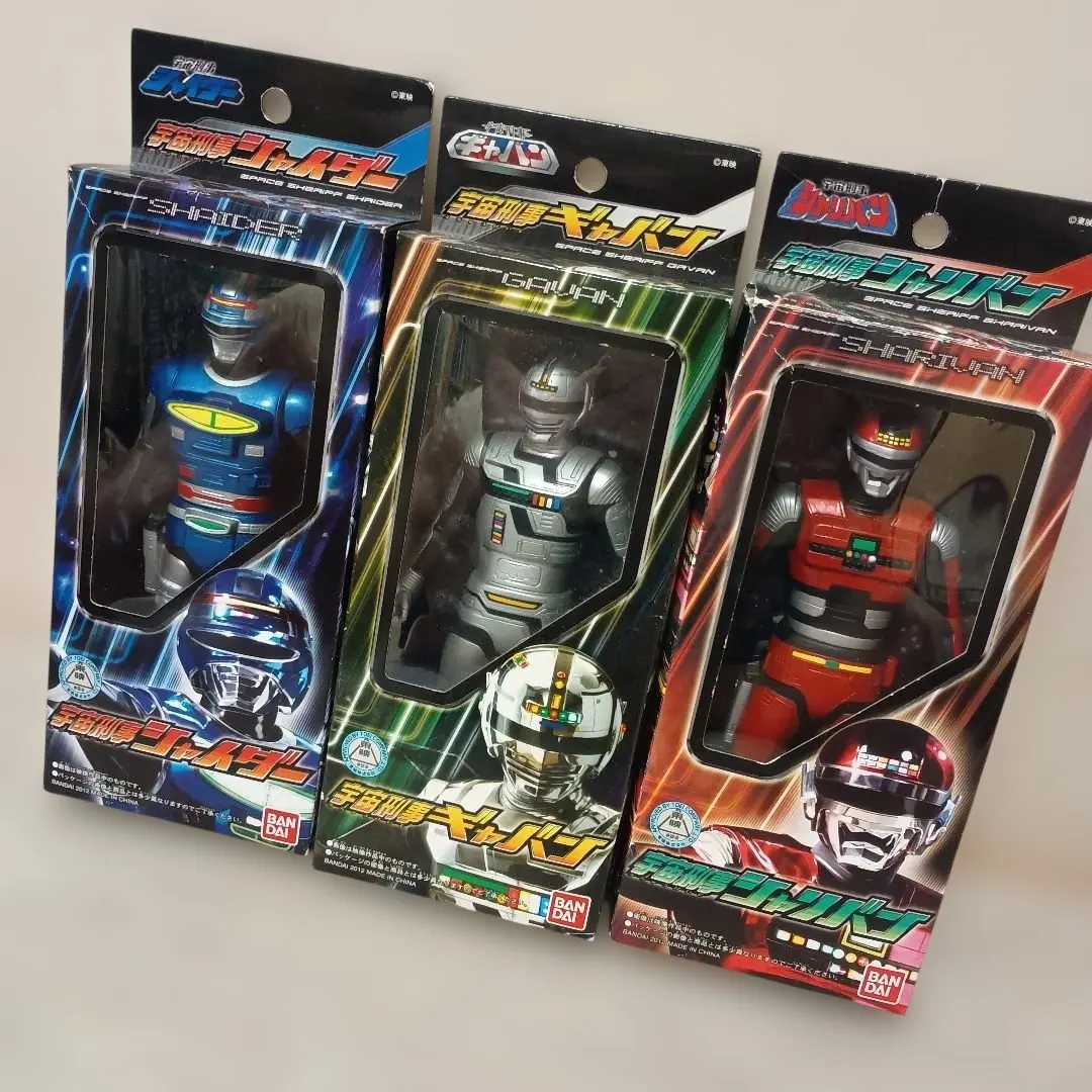 Thumbnail of Space Sheriff Gavan, Shaider, and Sharivan - Set of 3 figures, with box, ships immediately.