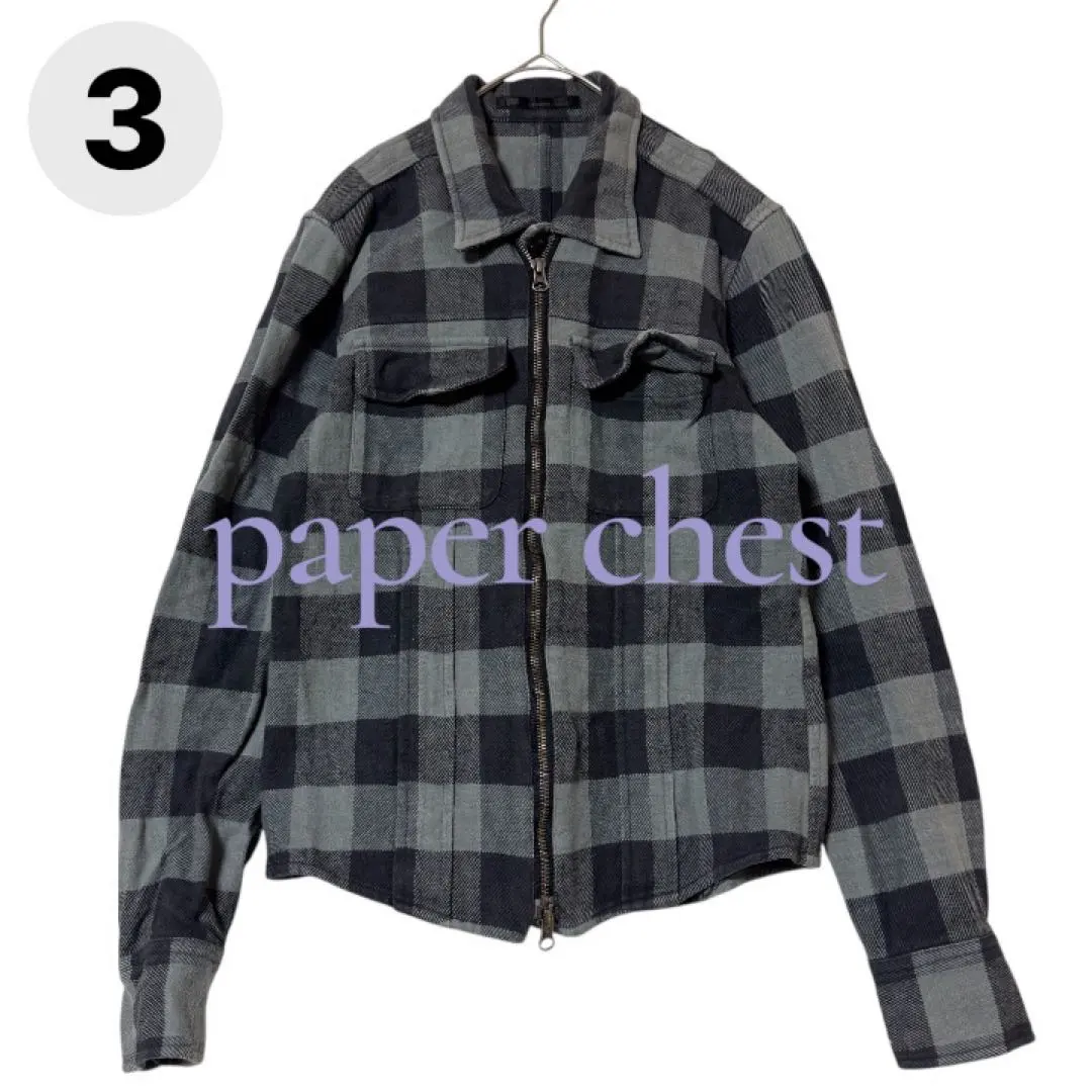 紙胸 長袖襯衫 外套 夾克 3 格紋 的縮圖