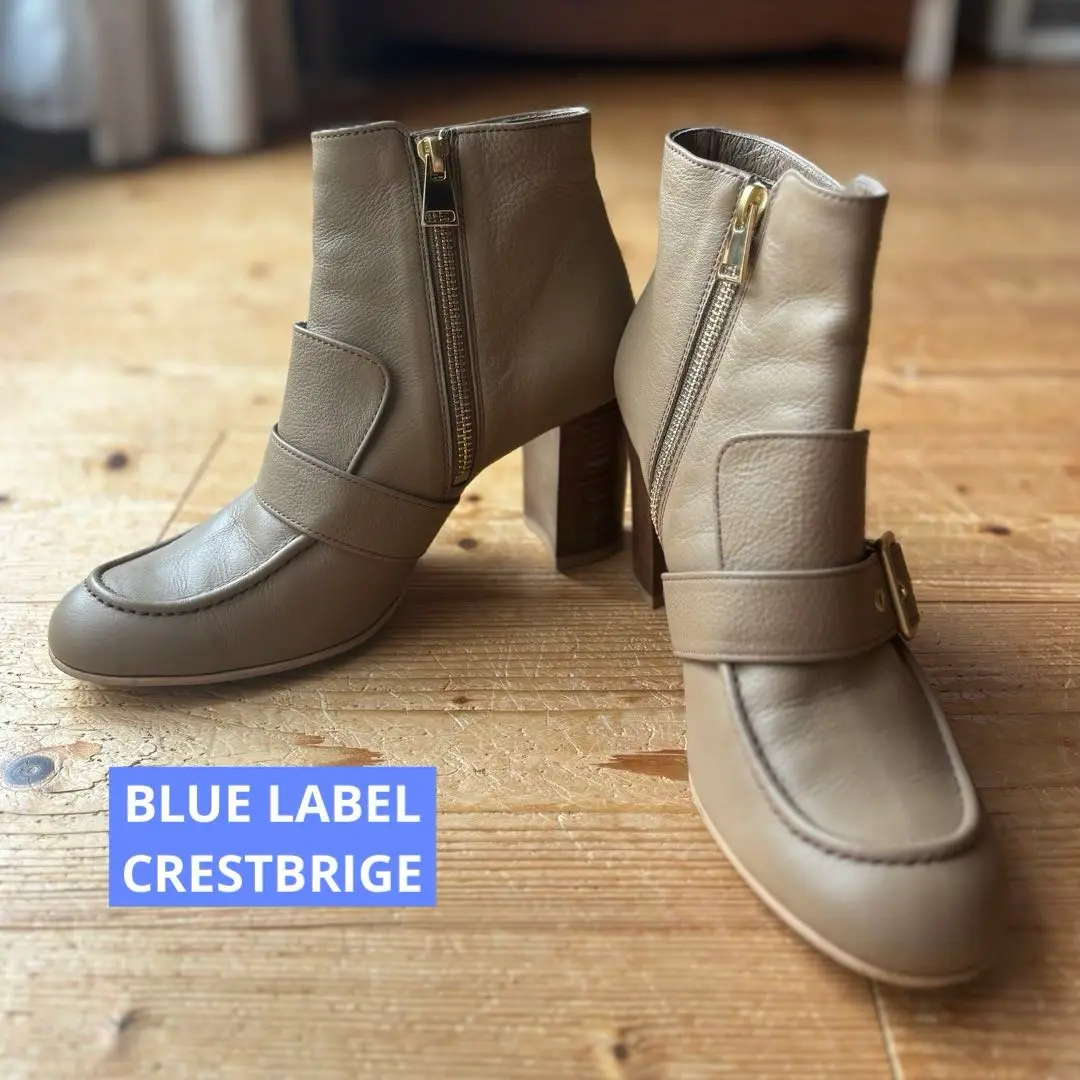 極美品 CRESTBRIDGE ショートブーツ サイドジップ サイドゴア ショートブーツ（シューズ）｜BLUE LABEL CRESTBRIDGE(ブルー