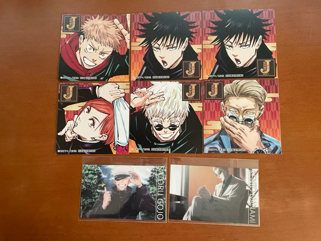 Thumbnail of Jujutsu Kaisen Jump Shop bonus items: Itadori, Fushiguro, Kugisaki, Gojo, Nanami