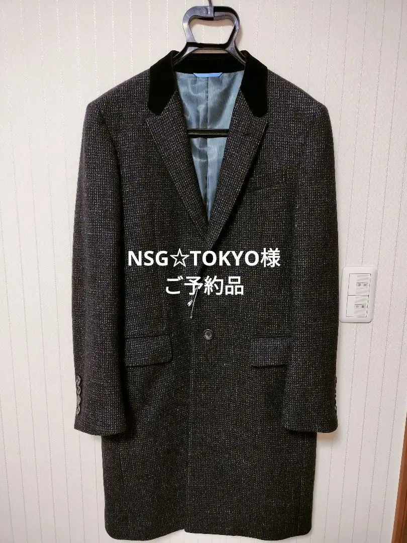 LANVIN en Bleu ウール チェスターコート サイズ48 グレー LANVIN en Bleu ウール チェスターコート サイズ48 グレー