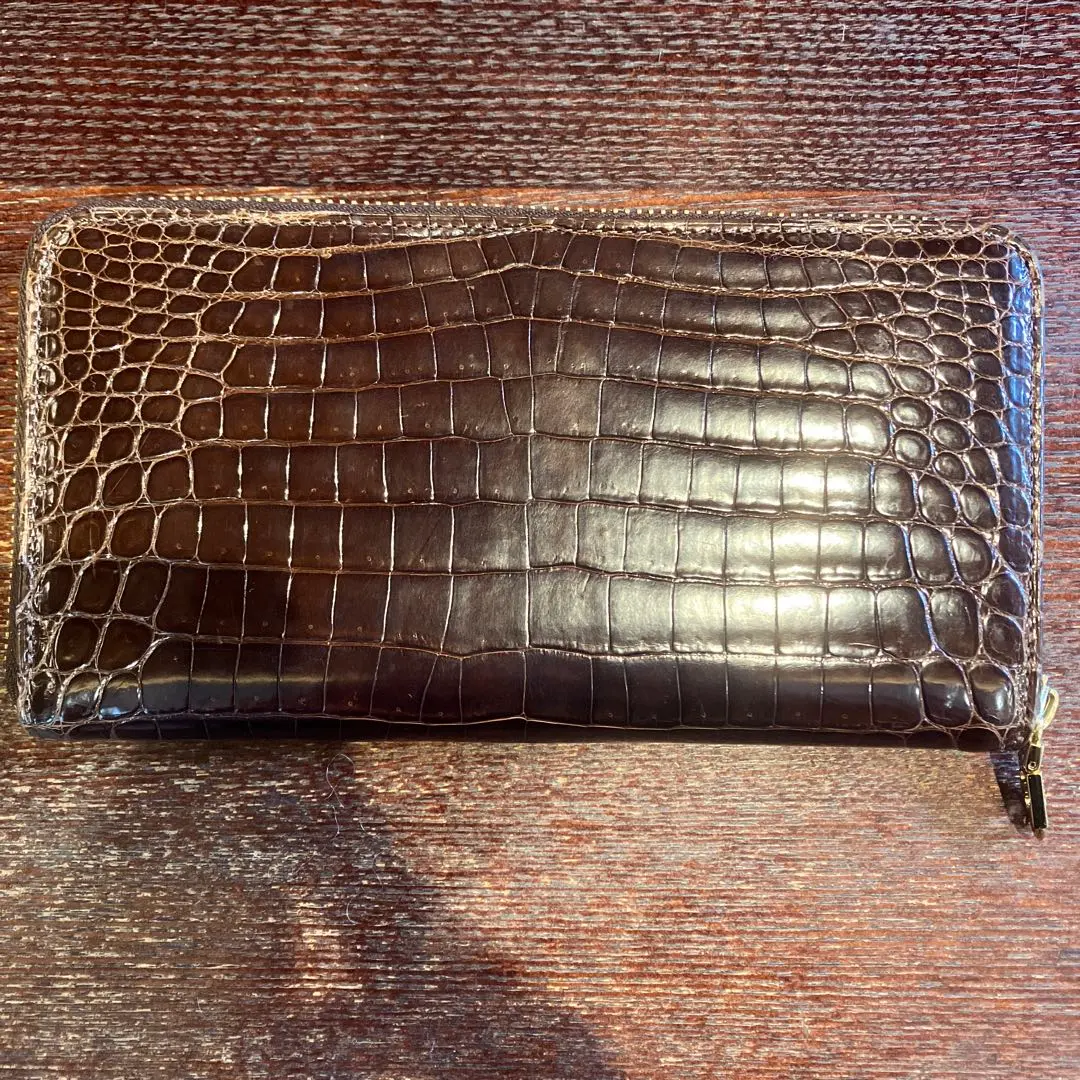 KWANPEN 拉鍊圓形錢包 棕色 的縮圖