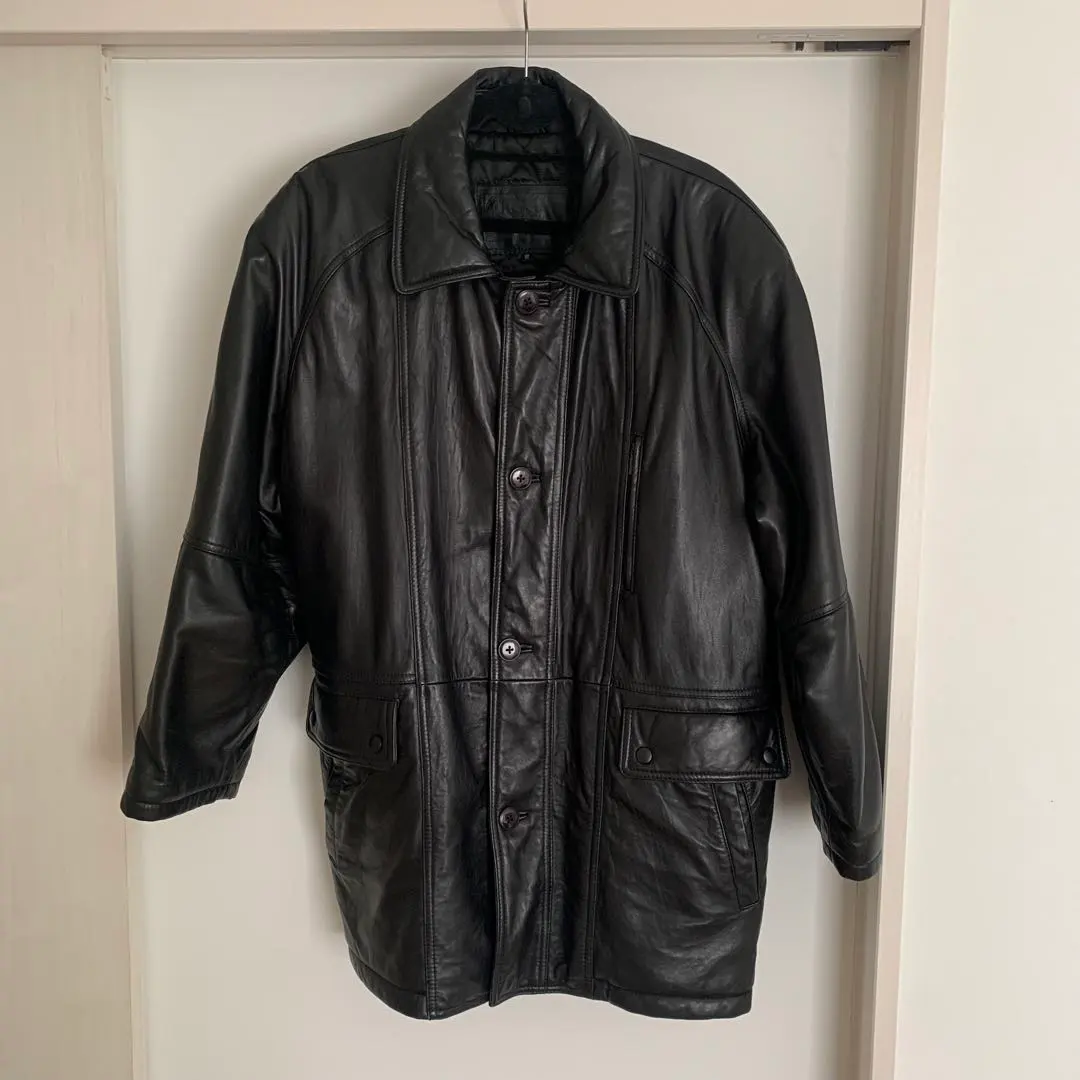 Thumbnail of Black Leather Single Rider's Jacket - Genuine Leather