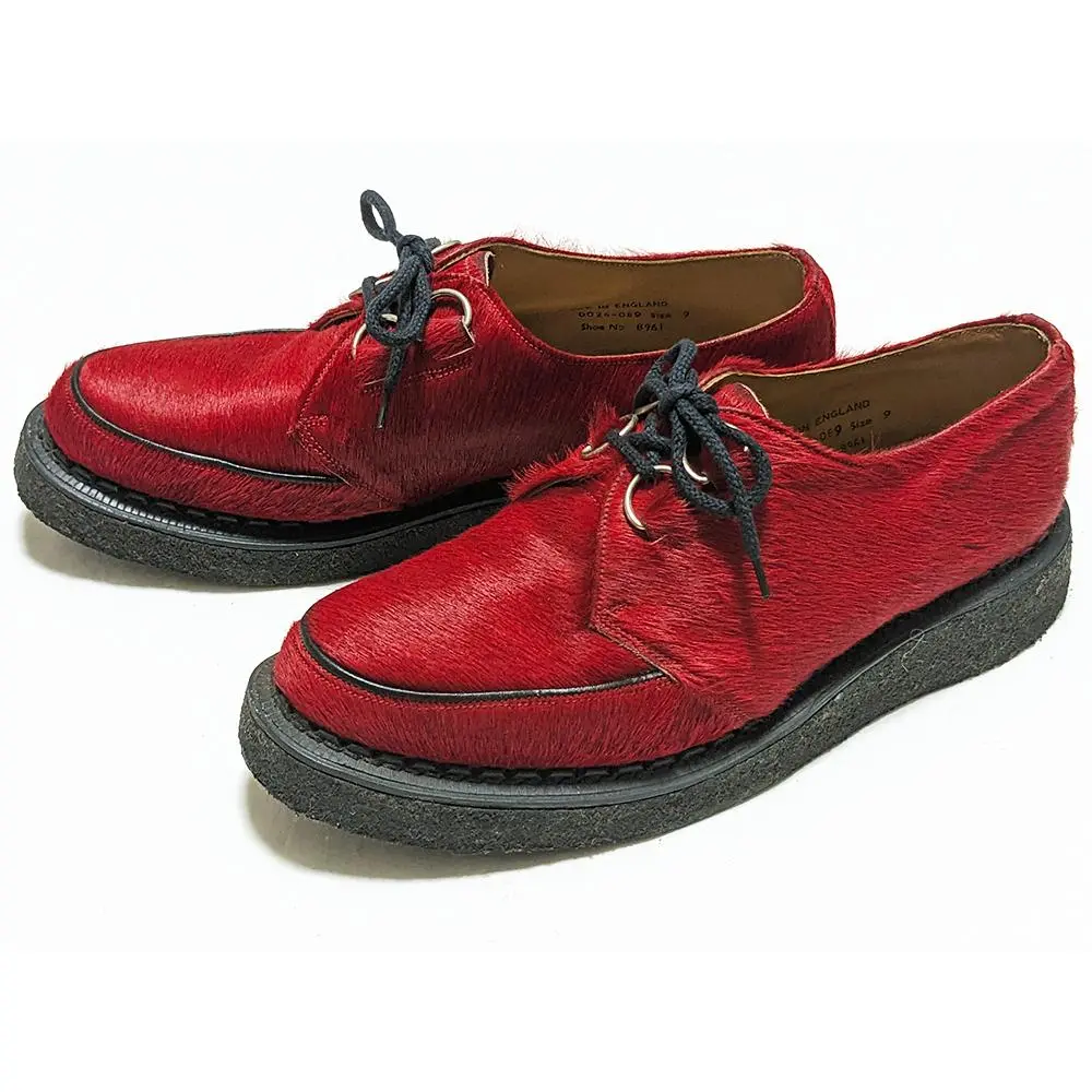 【展示品】ジョージコックス 8961 ラバーソール UK5 GEORGE COX ジョージコックス8961ブラックレザー×ミュージックレザー／ROCK
