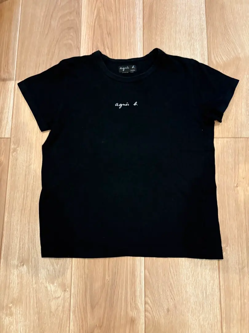 Thumbnail of agnès b. Black Short Sleeve T-shirt, 100% Cotton
