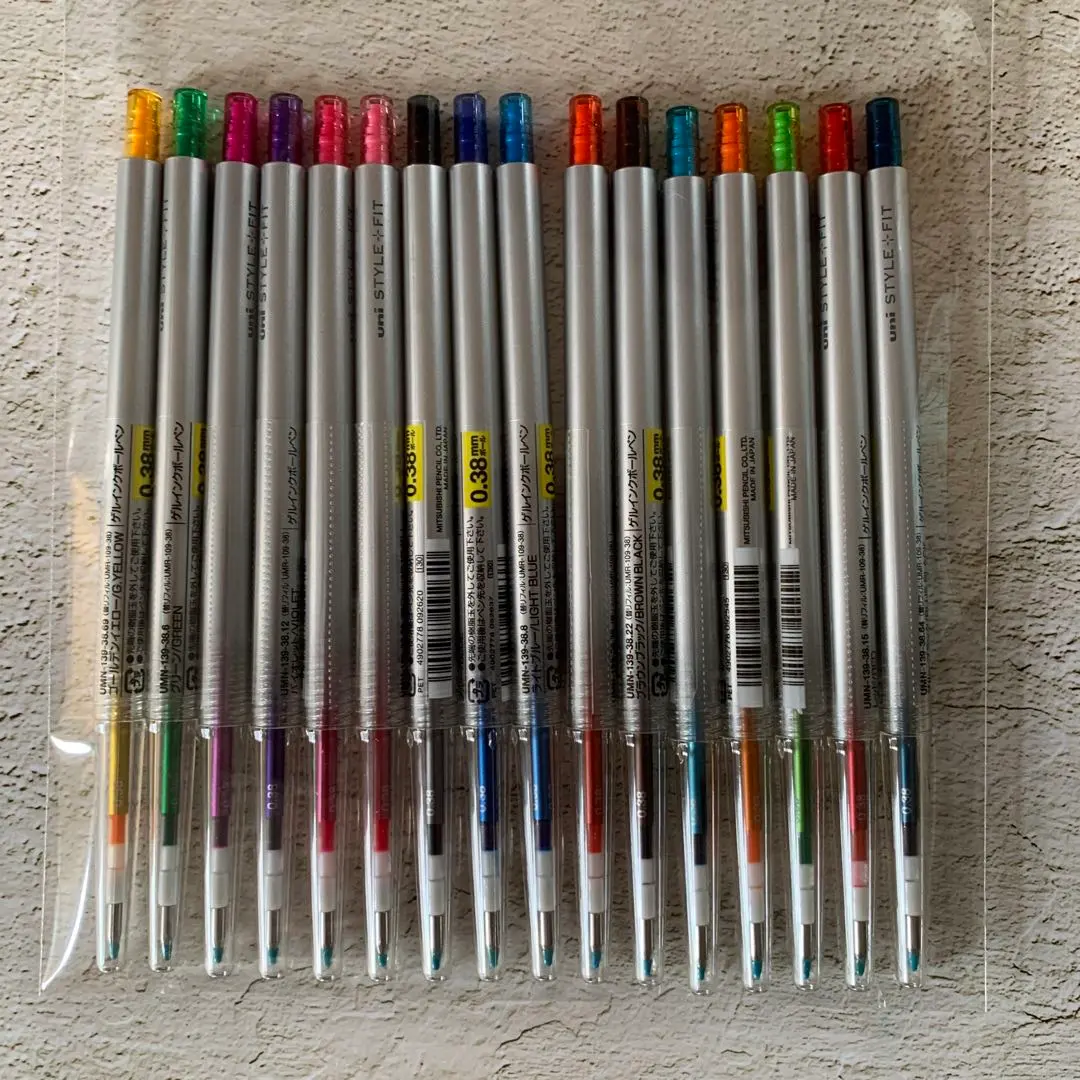 Thumbnail of Mitsubishi Uni Style Fit Gel Ink Ballpoint Pen, Knock Type, 0.38mm, 16 Colors