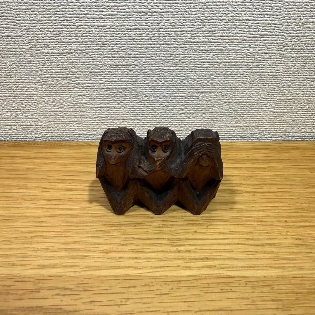 木彫りくまさん見ざる聞かざる言わざる 木彫りくまさん見ざる聞かざる言わざる 置物