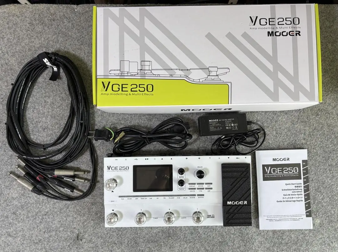 【ほぼ新品】Mooer GE250 箱、マニュアル、その他ケーブル付属 Mooer GE250