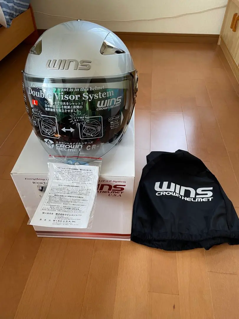 WINS CR series ジェットヘルメット　Mサイズ　シルバー　美品 2025年最新】WINS ジェットヘルメットの人気アイテム - メルカリ