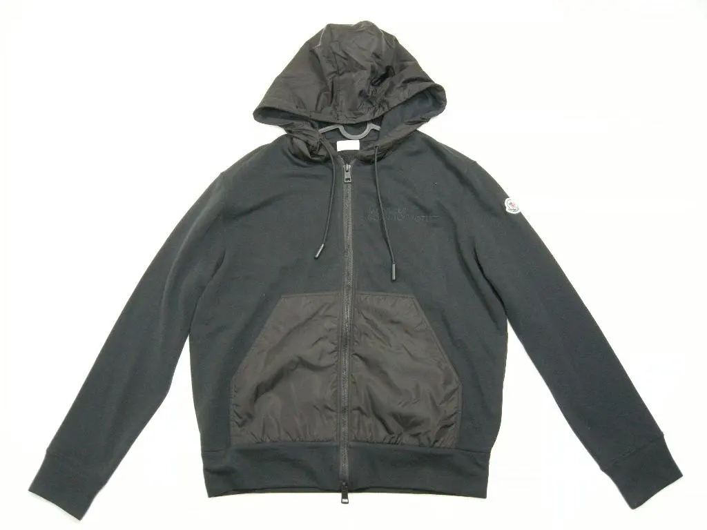 Thumbnail of Size L ■ Brand New Authentic ■ Moncler Nylon Panel Sweatshirt Hoodie Black Men's