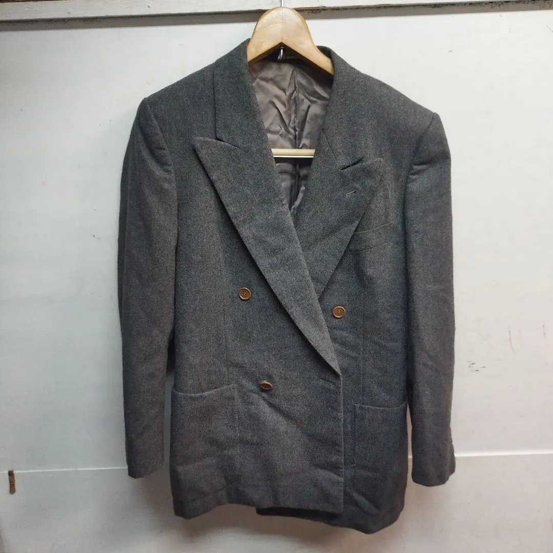 Thumbnail of VALENTINO Gray Double-Breasted Jacket 94