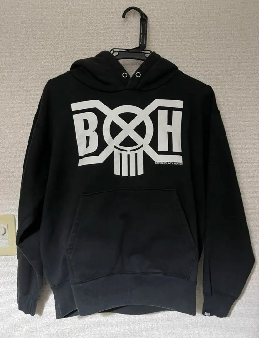 Bounty Hunter BXHロゴ フルジップパーカー サイズLブラック HIDE AND SEEK - HS×BH ZIP HOODED SWEAT SHIRT (BLACK