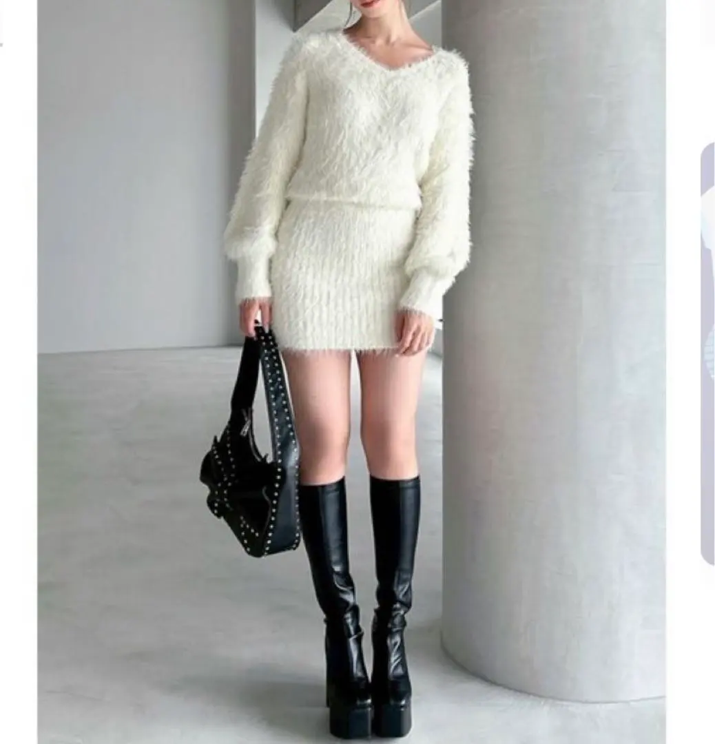 Thumbnail of RESEXXY Shaggy Knit Dress