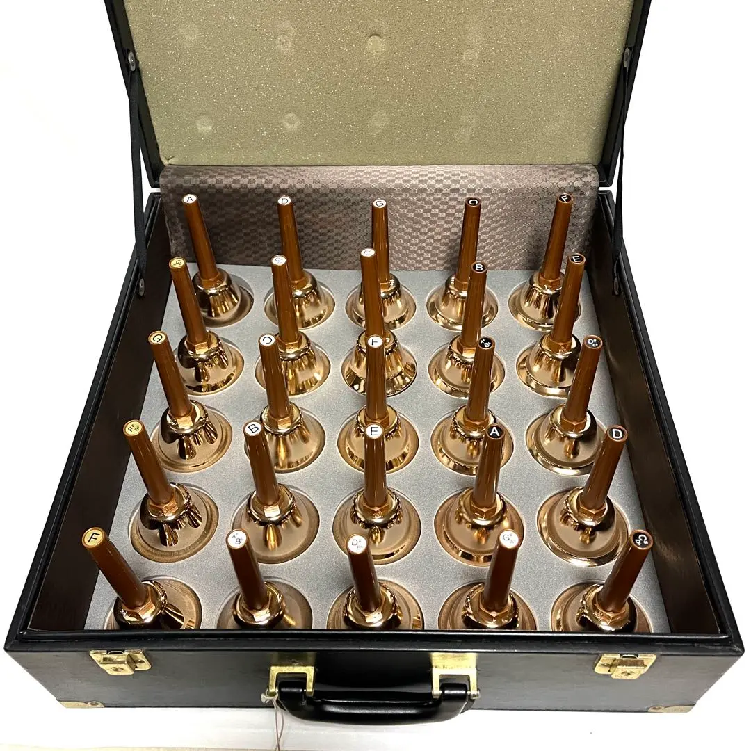 ✨美品✨ ミュージックベル ウチダ ゼンオン 25音セット ハンドベル ゴールド ✨美品✨ ミュージックベル ウチダ ゼンオン 25音セット