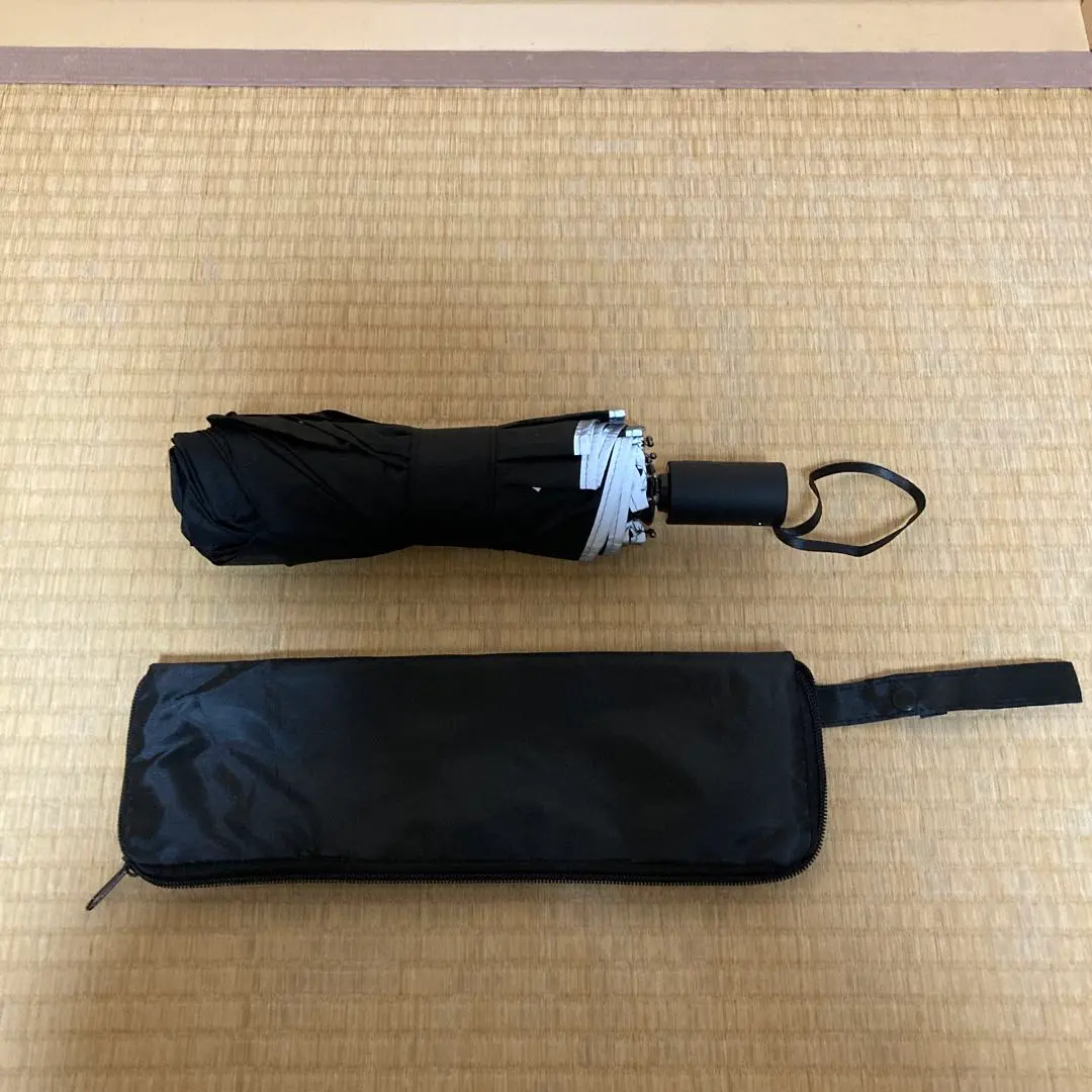 Thumbnail of Black folding umbrella with storage case