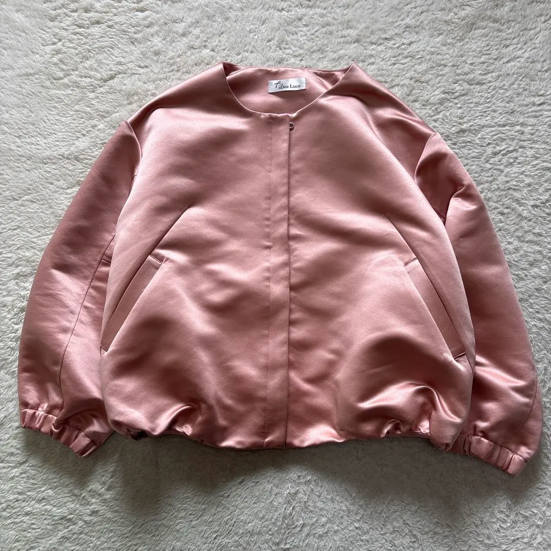 idea luce イデアルーチェ バルーンサテンブルゾン ピンク