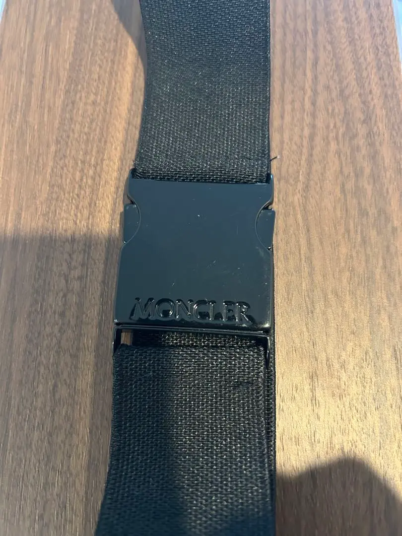 Leather belt Moncler Black size M International in Leather