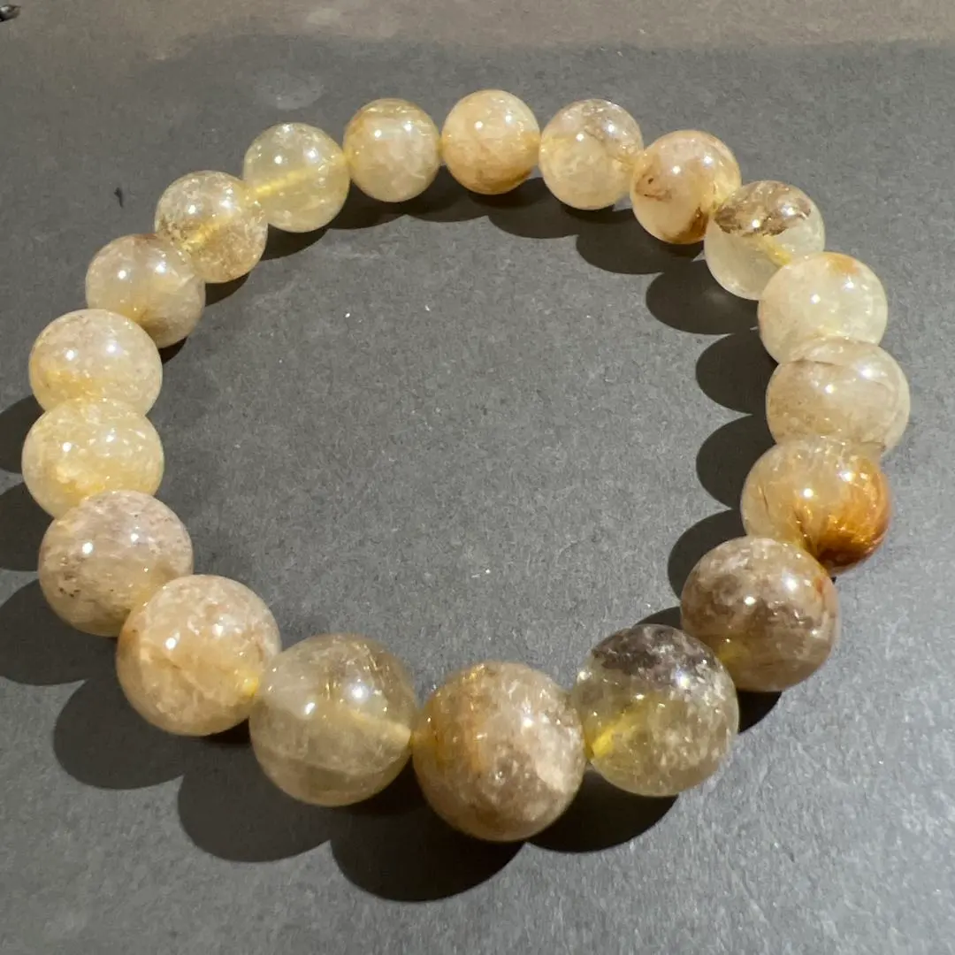 Thumbnail of Natural Stone Clear & Yellow Bead Bracelet