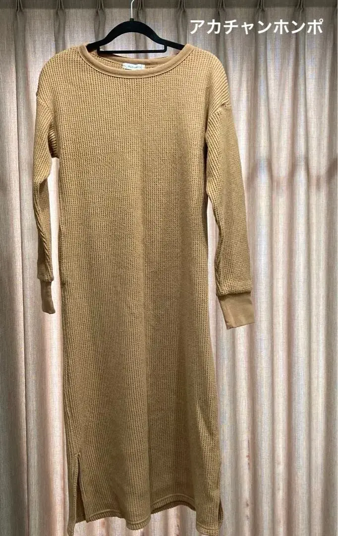 針織長裙 孕婦 哺乳服 冬裝 阿卡將本舖 毛衣 的縮圖