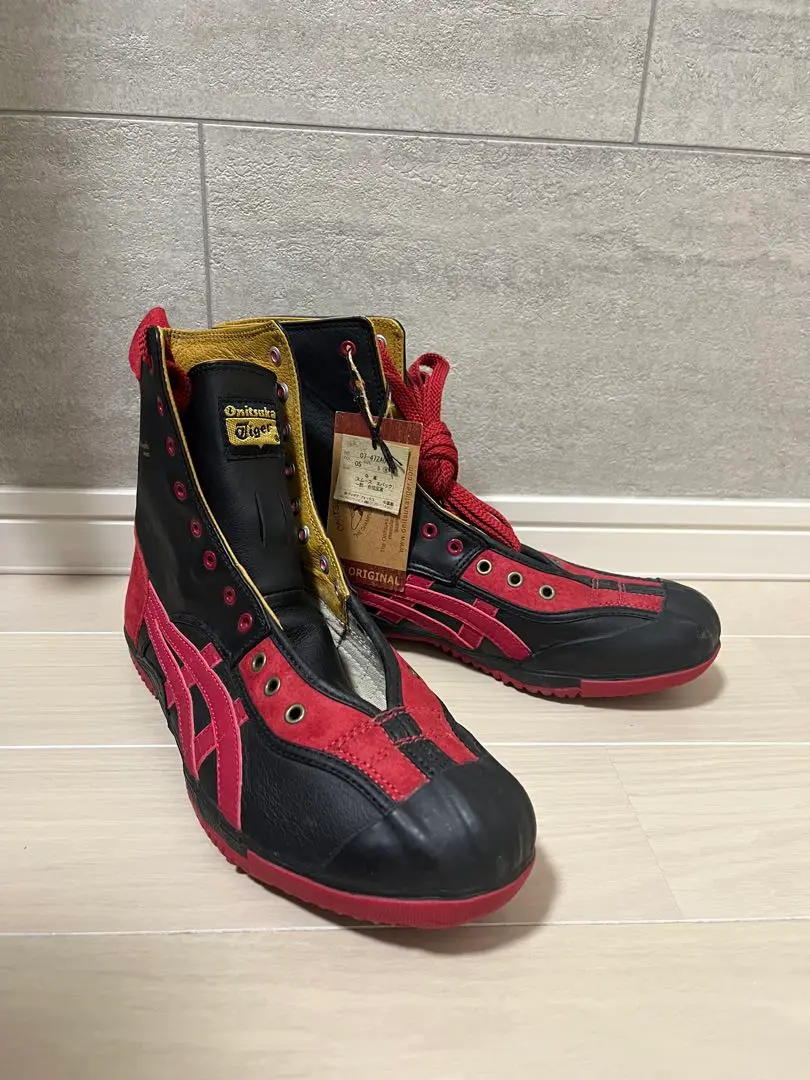 廃盤品 希少 オニツカタイガー ボクシングシューズ デニムレザー