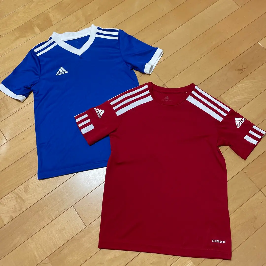 Thumbnail of Adidas soccer T-shirts, 140cm, set of 2