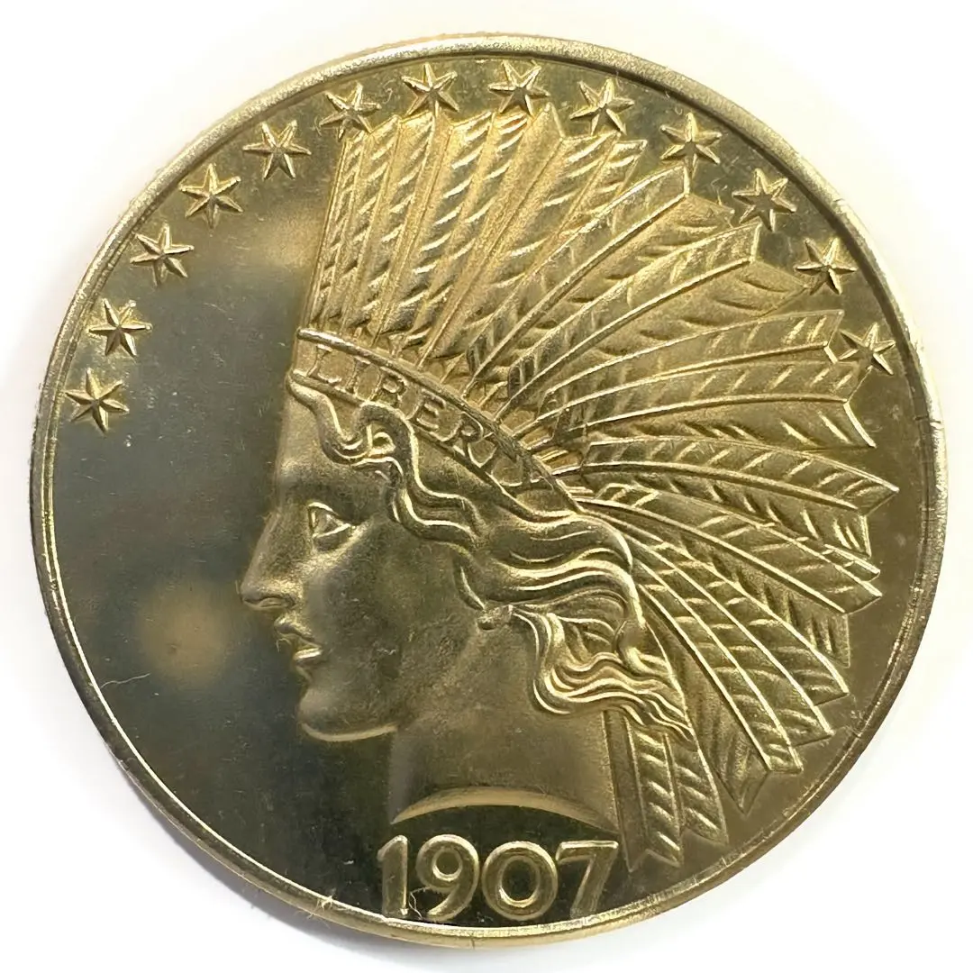 銀貨22.02g　1907年 インディアンヘッド 銀貨コイン 2025年最新】インディアンコイン 1907年の人気アイテム - メルカリ