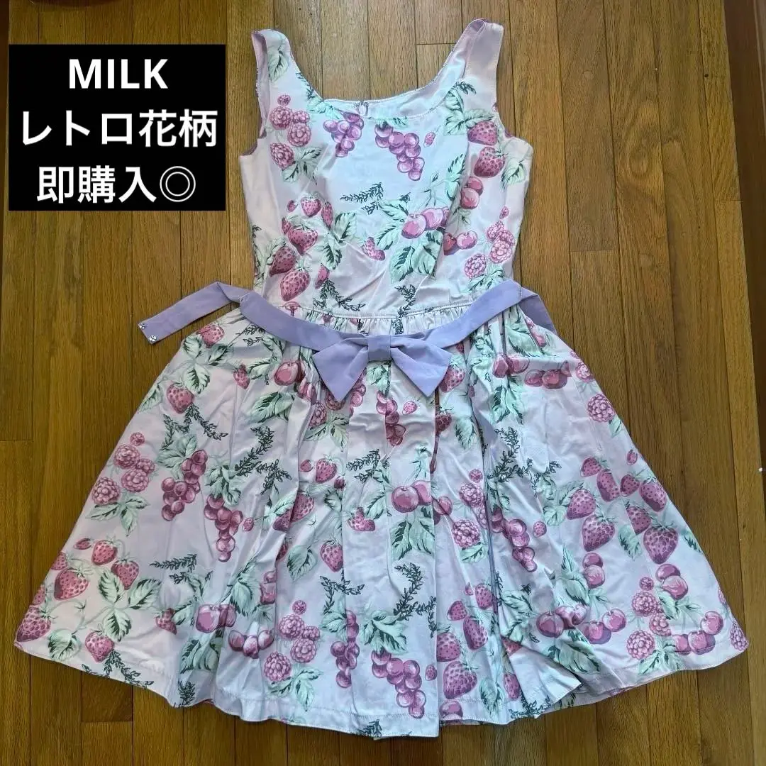 MILK♡チェリーガーデンドレス Yahoo!オークション - 送料込み【MILK】チェリーガーデンドレス